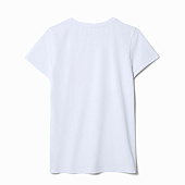 Футболка женская T-bolka Stretch Lady, белая (холодный оттенок)