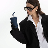 Термостакан Sapporo без логотипа, темно-синий