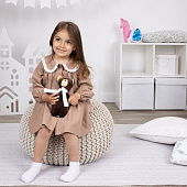 Мягкая игрушка Beastie Toys, мишка с белым шарфом