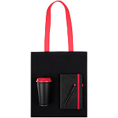 Набор Velours Bag, черный с красным