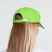 Бейсболка Classic, зеленое яблоко с черным кантом