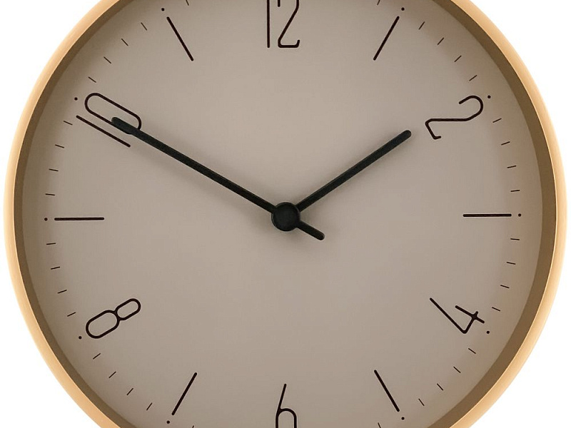 Часы настенные Jewel, серый и матовое золото