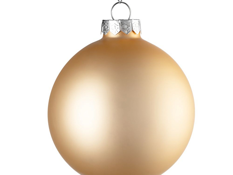 Елочный шар Finery Matt, 10 см, матовый золотистый