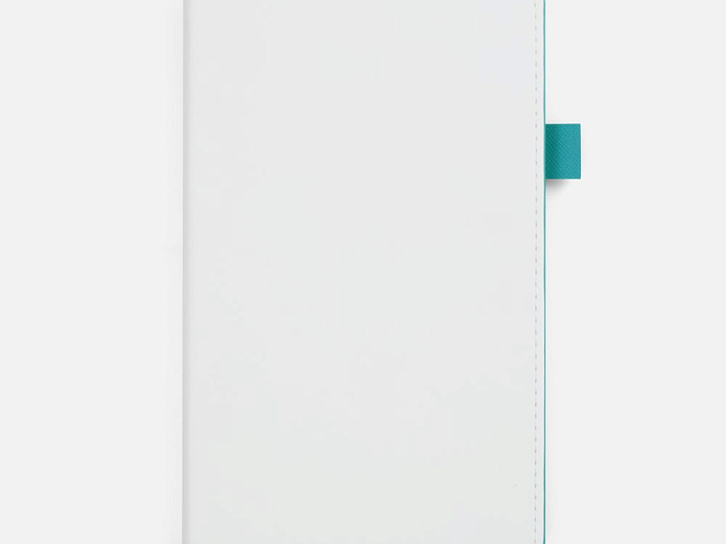 Ежедневник White Shall, недатированный, бело-бирюзовый