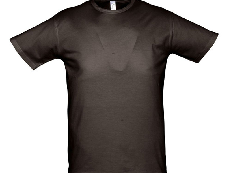 Футболка мужская Milano 190, темно-коричневая (шоколад)