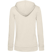 Толстовка на молнии с капюшоном женская BNC Inspire (Organic), молочно-белая