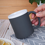 Кружка StopSpot с покрытием софт-тач, серая