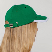 Бейсболка Honor, зеленая с белым кантом