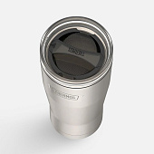 Термокружка Icon 710 с поворотной крышкой, серебристая (стальная)