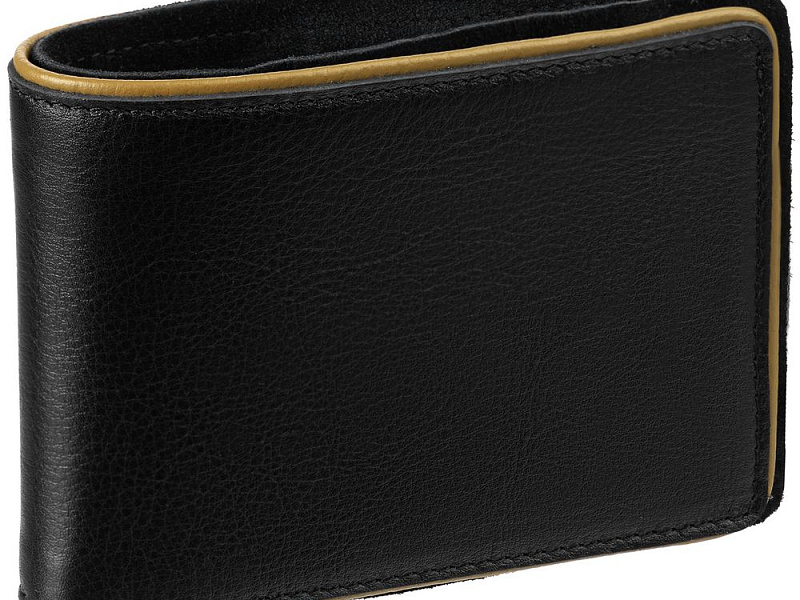 Кошелек Partinico, черный с золотистым