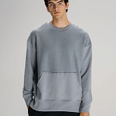 Свитшот оверсайз унисекс Vozduh, светло-серый