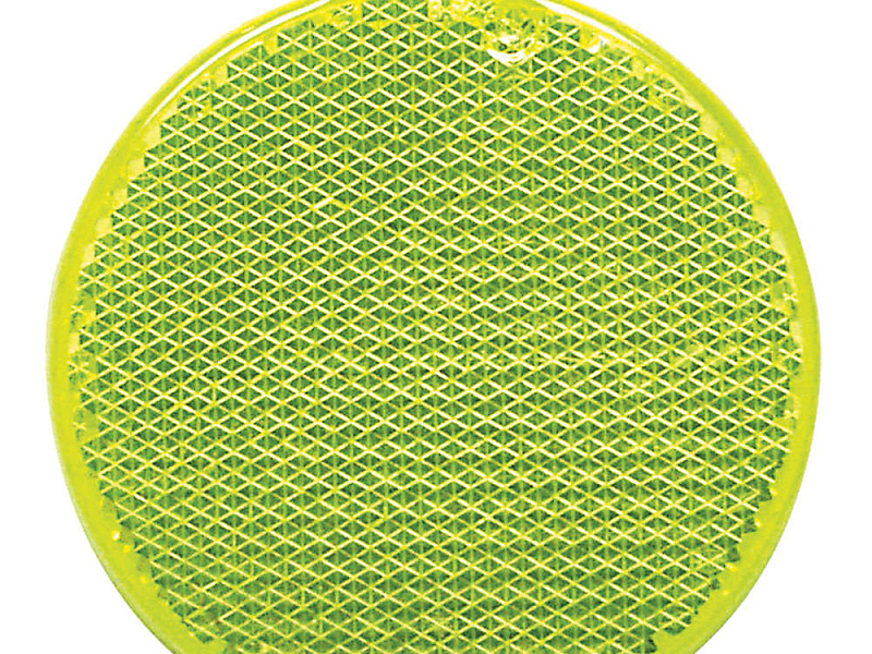 Пешеходный светоотражатель «Круг», неон-желтый