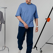 Футболка оверсайз унисекс Kosmos 2.0, синяя