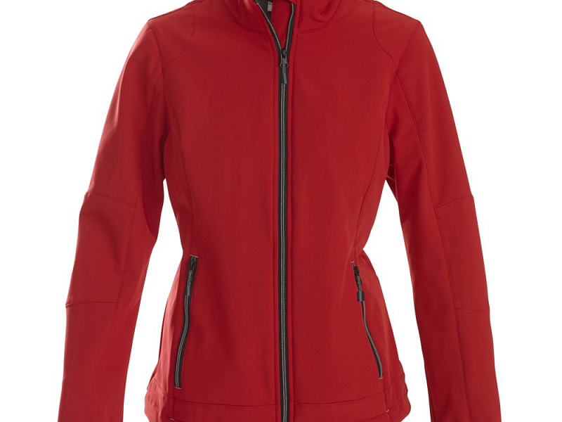 Куртка софтшелл женская Trial Lady, красная