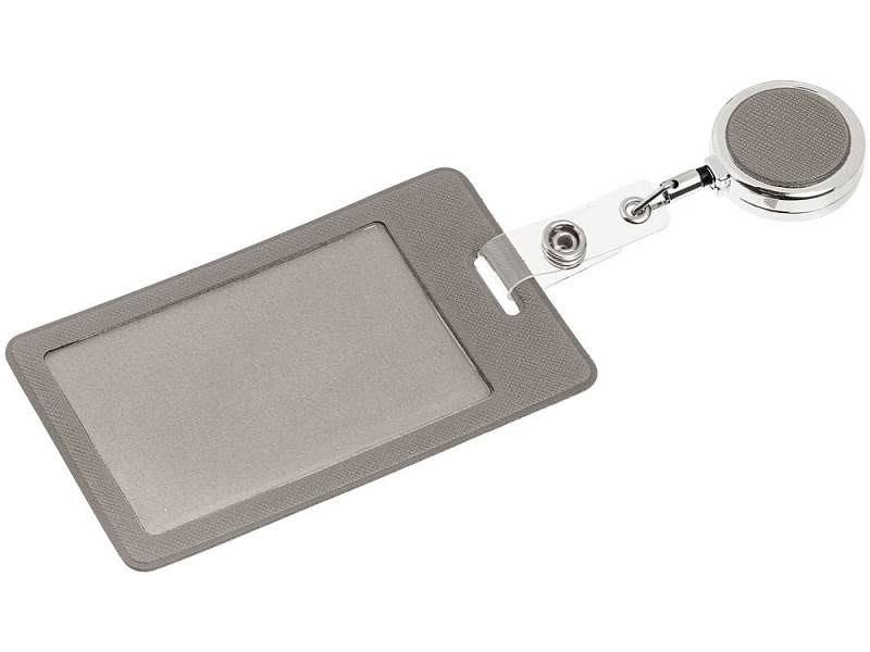 Чехол для пропуска с ретрактором Devon, серый