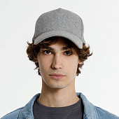 Бейсболка Woolridge, серый меланж