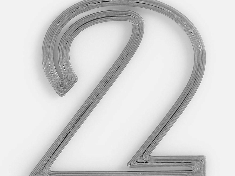 Подвеска Symbol, 3D-печать на заказ, цифра 2