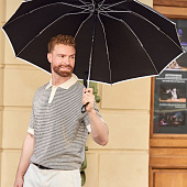 Складной зонт наоборот Savelight со светоотражающим кантом