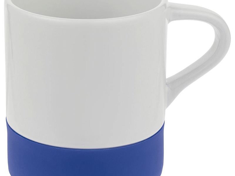 Кружка с силиконовой подставкой Protege , синяя