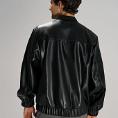Бомбер из искусственной кожи Univer, черный
