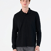 Рубашка поло мужская с длинным рукавом Winter II 210 бордовая