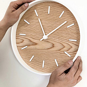 Часы настенные Kudo, беленый дуб