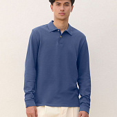 Рубашка поло унисекс с длинным рукавом Pacific LSL, серая