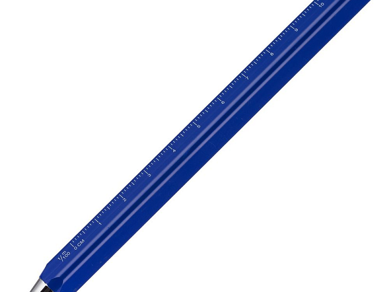 Вечный карандаш Quarta со стилусом и уровнем, синий