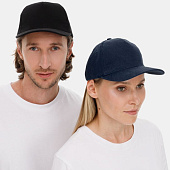 Бейсболка Long Beach, темно-синяя с белым