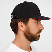 Бейсболка Buffalo, черная с красным