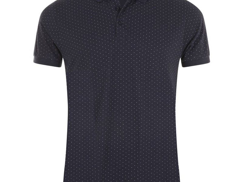 Рубашка поло мужская Brandy Men, темно-синяя с белым