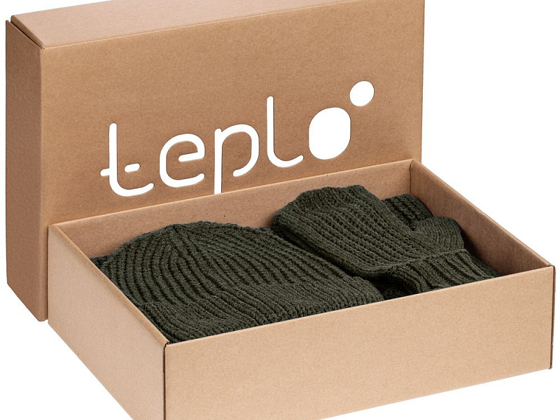 Набор Nordkyn с шарфом, зеленый (оливковый)