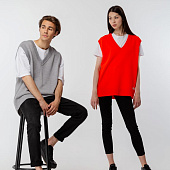 Жилет оверсайз унисекс Tad, светло-серый