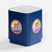 Беспроводная колонка с подсветкой гравировки Glim, синяя