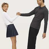 Рубашка поло мужская с длинным рукавом Perfect LSL Men, серый меланж