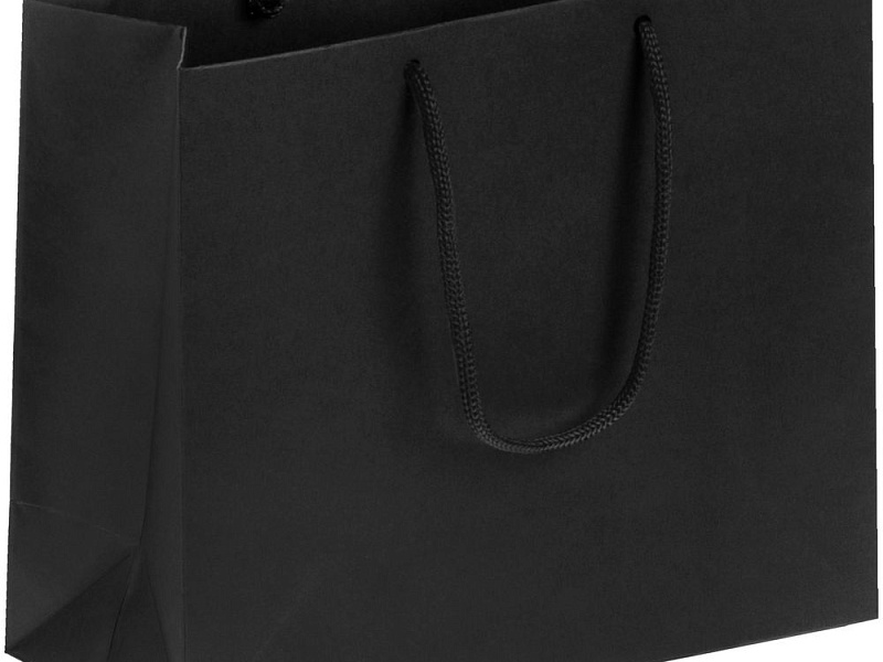 Пакет бумажный Porta S, горизонтальный, черный