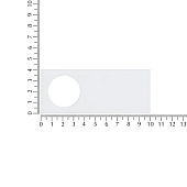 Лейбл из ПВХ с вырубкой «Круг», белый