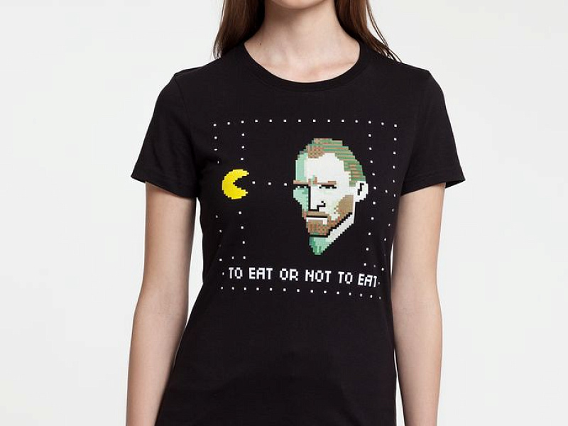 Футболка женская «Ван-Пакман», черная