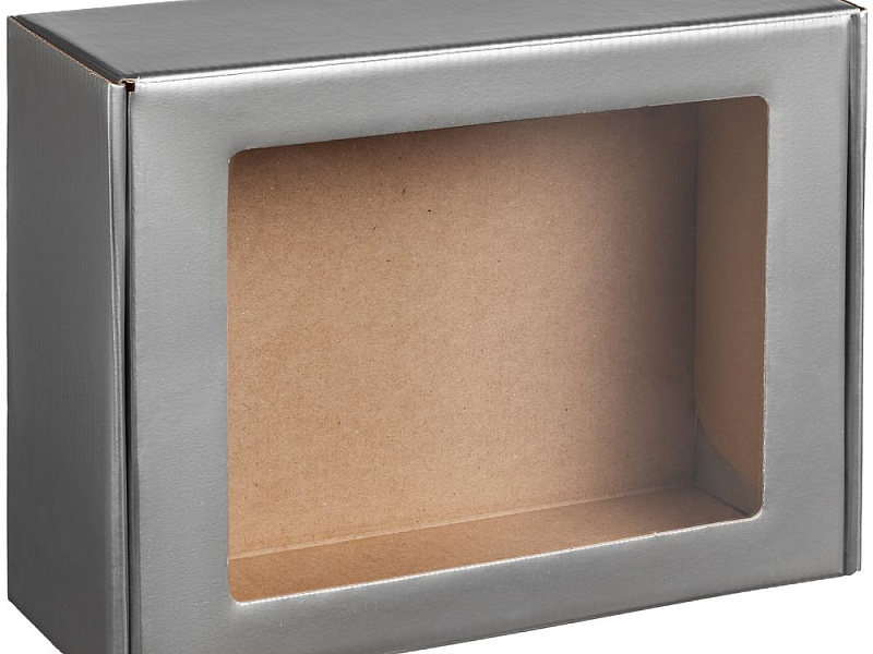 Коробка с окном Visible, серебристая