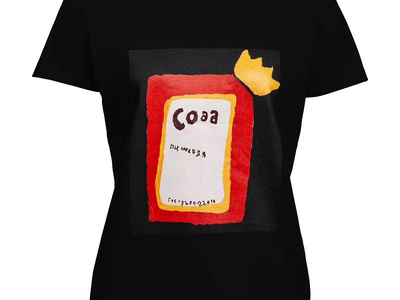 Футболка женская «Сода», черная