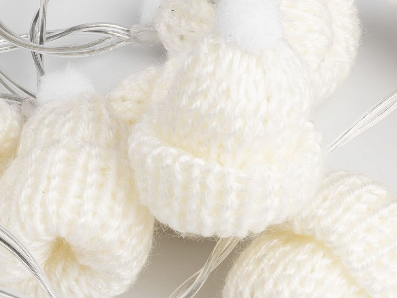 Гирлянда Cosy Poms, белая