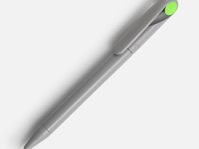 Ручка шариковая Prodir DS1 TMM Dot, серая с ярко-зеленым