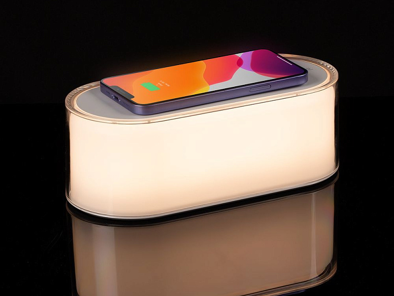 Станция беспроводной зарядки с подсветкой Laconic, белая