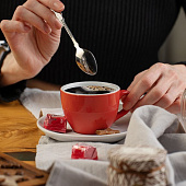Чайная пара Cozy Morning, красная с белым