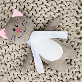 Мягкая игрушка Beastie Toys, котик с белым шарфом