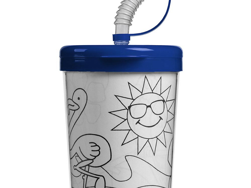 Детский стакан-раскраска «Передвижник», синий