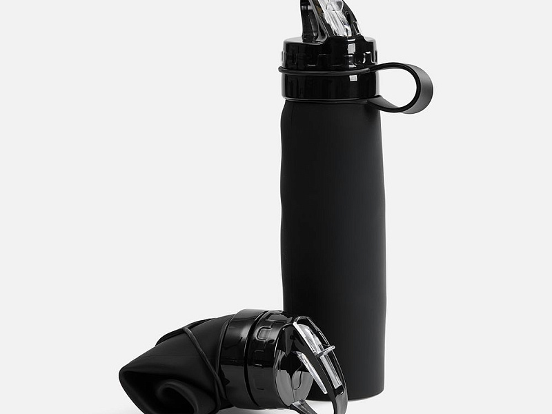 Складная бутылка для воды Langfossen, черная