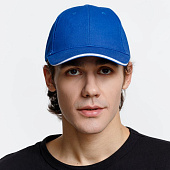 Бейсболка Buffalo, ярко-синяя с белым