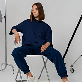 Футболка оверсайз унисекс Kosmos 2.0, темно-синяя