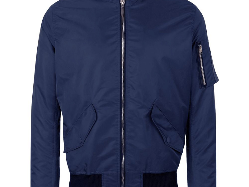 Куртка бомбер унисекс Rebel, темно-синяя